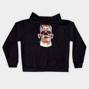 Catrina Frankenstein Sugar Skull Horror Movie Kids Hoodie